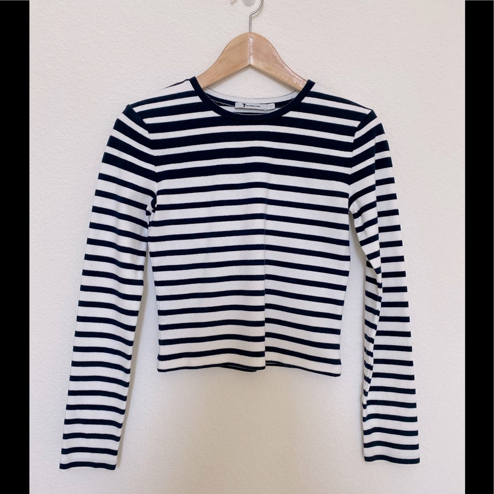 T by Alexander Wang striped crop knit size S